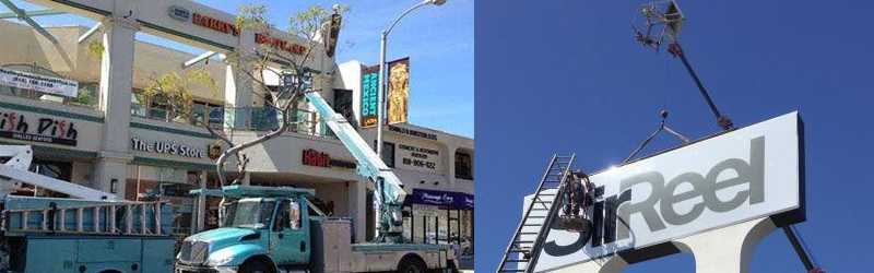Sign installation, fabrication, repair services